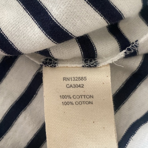 Grey State Millie Stripe Top Long Sleeve Spa White Midnight Navy Size 1 S - Picture 7 of 11